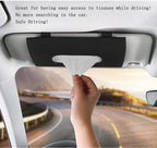Fredysu Car Visor Tissue Holder, Sun Visor Napkin Holder Backseat Tissue Case, Premium Car Tissue Box for car, Vehicle (Black)