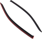 WD2-638 Dark Smoke 2 Pcs Set Window Visor (Outside Mount) Deflector Rain Guard Compatible with 2013-2017 Honda Accord Coupe