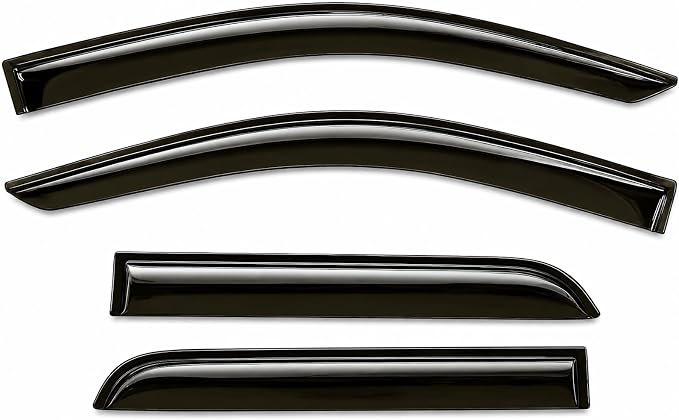 2024-2026 Tape on Rain Guards for Toyota Tacoma Double Cab Side Window Visor Deflectors Heavy Duty Vent Shades 2025