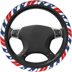 American Flag USA Patriotism Steering Wheel Cover Car Accessories Cute for Women Girls Girly Universal 15 Inch Neoprene Auto Interior Decor Anti Slip Car Truck Protector