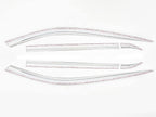 AUTOCLOVER Tape-On Rain Guards Window Visors 6 Pcs Set for Toyota Rav4 2019 2020 2021 2022 2023 2024 2025 / Window Deflectors, Out-Channel Vent Shades (Chrome)