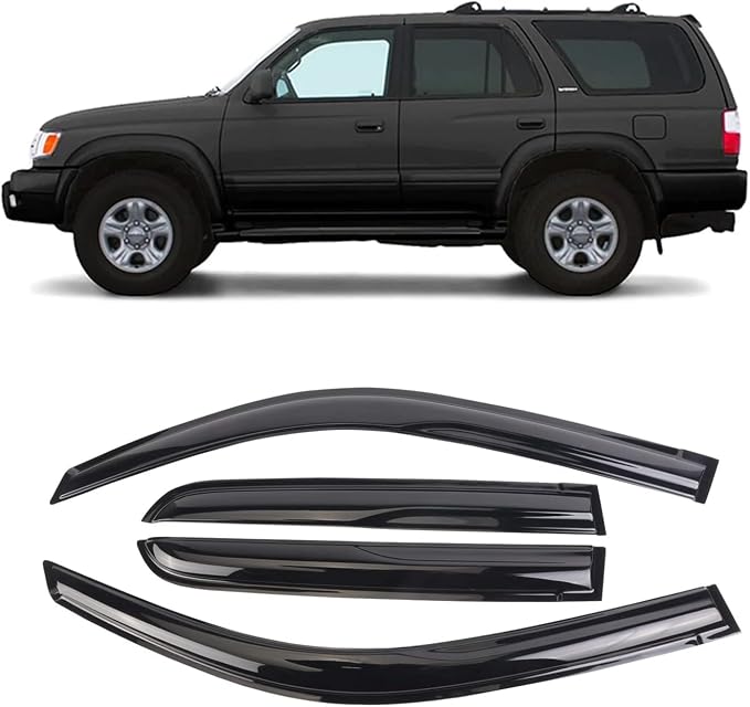 Durable Window Deflector for 1996-2002 Toyota 4 Runner, Original Tape-on Window Visors,rain Guards for Cars, 4 PCS WV94751