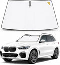 [2026 Upgrade] RevLux Car Windshield Sun Shade | Keeps Car Cooler, Sun & Heat Protection | Double Thickened Ice-Core Cooling Fabric | Zero Light Leakage | Foldable Sunshade (SUV/Truck - 59"x33")