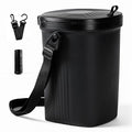 Trash Can for Car Garbage with Lid, Leakproof 100% Silicone Car for Vehicle, Sedan, SUV, Van, MPV & Truck, 2 Gallon Waterproof Auto Waste Bin for Back Seat, Odor-Sealing Vehicle Organizer, Black