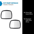 Driver & Passenger Side Mirror Set without Heat with Black Housing Compatible with 2002-2006 Freightliner M2 100 2002-2014 M2 106 2003-2014 M2 112