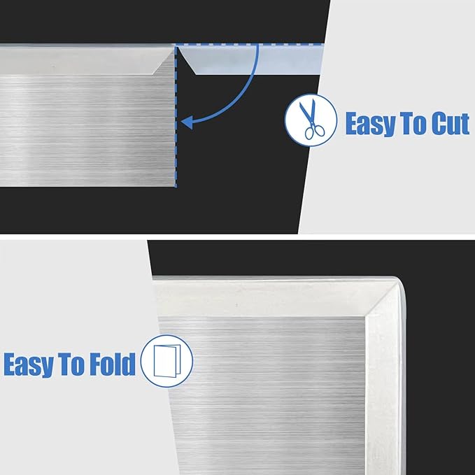 Clear Rubber Edge Trim, Self-Adhesive Transparent Edge Protector for Sheet Metal, Glasses or Flexi Glasses, Flexible Silicone Rubber Material, Fit 1/8"(3mm), U Channel Edge Guard