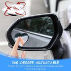 2PCS Heart Shaped Blind Spot Mirrors for Cars, Side Mirror Blindspot, HD Glass Frameless Convex Rear View Mirrors, 360 Degree Wide Angle Side Rear View Accessories Fit for Sedan SUV Truck