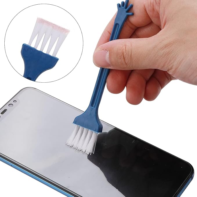 10pcs Car Windshield Cleaning Tool, Windshield Cleaner with 5 Washable and Reusable Microfiber Pads and Extendable Handle, for Auto Glass Wiper (Bule（10pcs）)