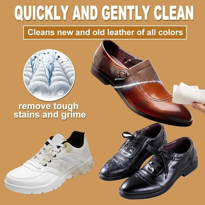 3in1 Leather Cleaner Wipes 70 Count (3 Pack), XL 8x10 Inch | Clean, Condition, Protect Wipes For Vinyl & Leather Apparel, Furniture, Auto Car Interior, Shoes, Boots, Bags