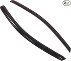 Outside Mount Window Vent Visors Rain Guards Compatible with Toyota Echo Coupe 2000-2005 | Side Window Wind Deflectors Rain Shields | Smoke Tinted, 2 Pcs Set, DGWV-425
