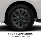 16-Inch Hub Caps Replacement for 2013-2018 Nissan Sentra, Replacement Wheel Covers (Set of 4, Matte Black)