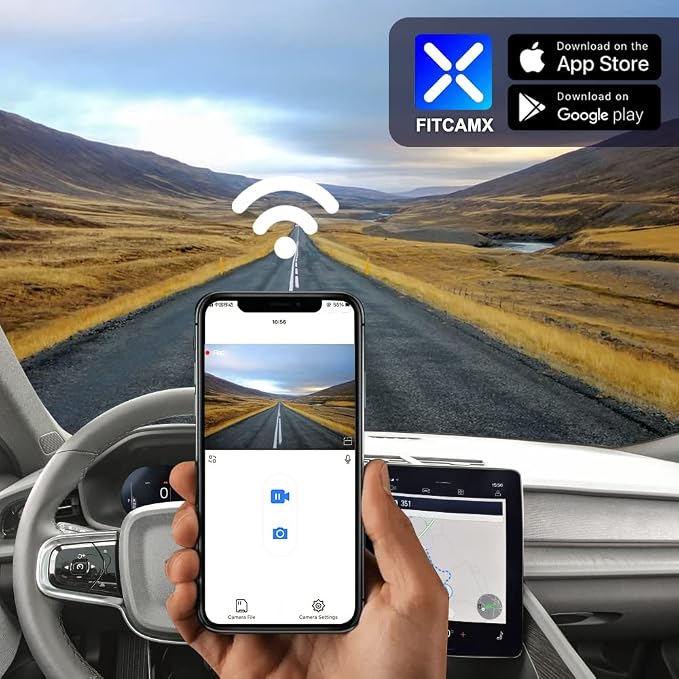 4K Dash Cam Suitable for Polestar 2 2021-2026 Peformance Plus Launch Edition, Integrated OEM Style, Ultra HD 2160P Video, Built-in WiFi & APP, Loop Recording, G-Sensor, Plug & Play, 64GB Card