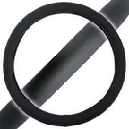 Ergonomic Soft Grip Steering Wheel Cover - Sporty Leather Grip for Standard Size Wheels 14.5-15 inch Black