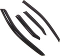 WD2-688 Dark Smoke 4 Pcs Set Window Visor (Outside Mount) Deflector Rain Guard Compatible with 2008-2013 Cadillac CTS