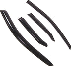 WD2-688 Dark Smoke 4 Pcs Set Window Visor (Outside Mount) Deflector Rain Guard Compatible with 2008-2013 Cadillac CTS