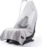 Car Seat Cover Protector, Waterproof Sweat Towel Seat Cover for Gym, Sports, Beach, Universal Front Seat Cover for Cars, Trucks, SUVs, Leather Seats(Gray)