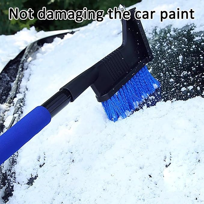 Extendable Snow Brush, Ice Scrapers Premium Aluminum Wide Oxford Shovel Head Design 4-in-1 Design Portable Compact Foldable Snow Shovel, Car Ice Brush for Cars Trucks (type 1)