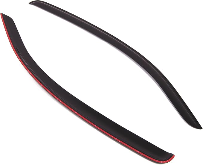 Outside Mount Window Vent Visors Rain Guards Compatible with Toyota Tundra REG Cab 2007-2016 | Side Window Wind Deflectors Rain Shields | Smoke Tinted, 2 Pcs Set, DGWV-458