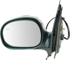 2 Piece Driver and Passenger Side Mirror Assembly Set Electric Adjustment Heated No Memory Chrome Compatible with 1997-2002 Ford Expedition FO1320159 FO1321159