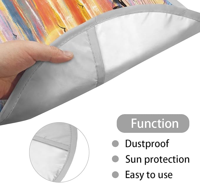 Universal Car Steering Wheel Sun Shade Cover, Heat-Resist Aluminum Foil Palm Tree Steering Wheel Cover for Most of Car SUV Truck Van