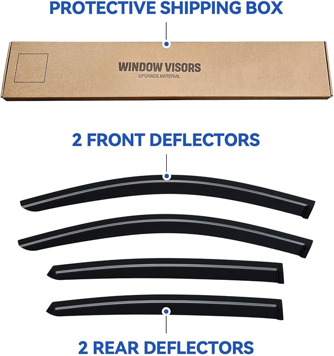 Window Visors Rain Guards for Honda Accord 2023 2024 2025 2026, Out-Channel Window Vent Wind Deflectors Visors Shades for 23 24 25 26 Accord