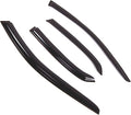 WD2-751 Dark Smoke 4 Pcs Set Window Visor (Outside Mount) Deflector Rain Guard Compatible with 1999-2006 Volvo S80