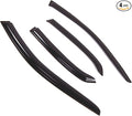 Outside Mount Window Vent Visors Rain Guards Compatible with Volvo S80 1999-2006 | Side Window Wind Deflectors Rain Shields | Smoke Tinted, 4 Pcs Set, DGWV-751