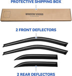 Window Visors Rain Guards Shield for 1992 1993 1994 1995 Honda Civic Sedan, Out-Channel Window Vent Wind Deflectors Visors Shades for 92 93 94 95 Civic