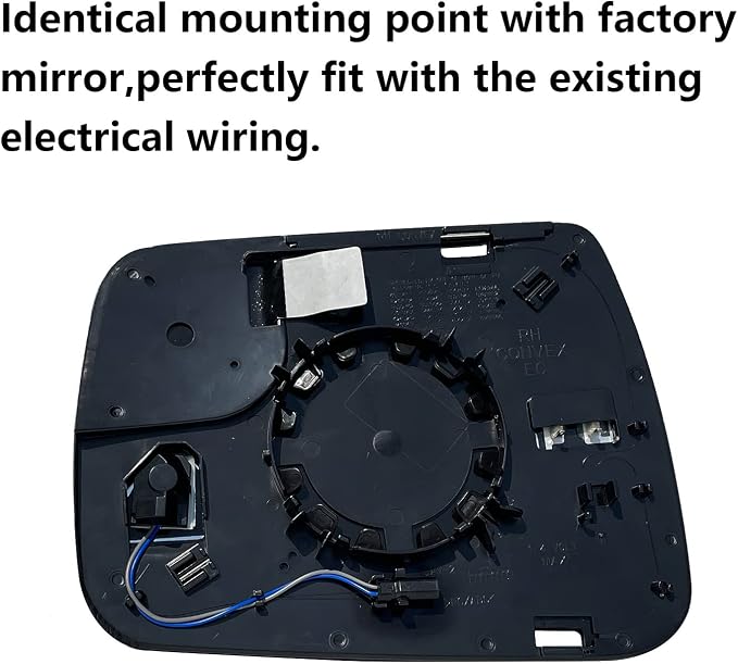 Right Passenger Side Heated Blind Spot Convex Mirror Glass Replacement For 2019 2020 2021 Dodge Ram 1500 - Power Heated, Blind Spot, with Backing Plate, Replace 68402036AA 68402037AA