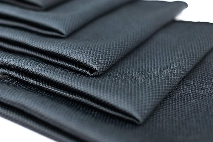 Diamond Weave Glass & Window - Detailing Towels to Polish Mirrors & Chrome, Snakeskin Like Texture, Lint-Free, Streak-Free, 280gsm, 16in. x 16in, Black (6-Pack)