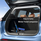 Extendable Snow Brush & Ice Scraper for Car Windshield – 25" to 31.5" Telescoping Handle, Scratch-Free Bristles, Foam Grip, for Cars, Trucks & SUVs (Blue)