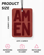Red Boho Christian Car Air Freshener 4 Pcs for Women Girls | Religious Car Accessories Mirror Decor, Christian Hanging Air Freshener for Cars Closet Drawer Books