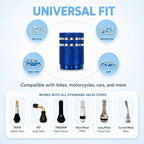 Tire Valve Stem Caps 8 Pack, Aluminum Tire Valve Caps with Plastic Liner, Corrosion Resistant Leak Proof Air Valve Caps, Universal Valve Stem Caps for Cars, Trucks, SUVs, Motorcycles and Bikes