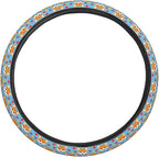 Fox Rainbow Love Steering Wheel Covers Anti-Slip Elasticity Car Accessories Steering Wheel Protector Universal 15 Inch for Cars SUV Vehicle Truck