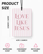 Coquette Pink Christian Car Air Freshener 4 Pcs Coconut Scented, Faith Based Girly Car Accessories Mirror Decor for Women, Religious Hanging Air Freshener for Cars Closet Drawer Books