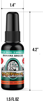 (Bahama Breeze, 1 Pack) Concentrated Air Freshener for Room and Car Spray - Oil-Based Diffuser Spray Bottle - Long-Lasting Bathroom Spray, Car Freshener, & Odor Eliminator Spray