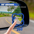2PCS Blind Spot Mirrors, 2" Round HD Glass Convex Car Rear View Mirror, 360° Adjustable Wide Angle Side Mirror with Self Adhesive Back, Universal for Cars, SUVs, Trucks (Black)