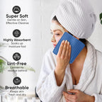 Waffle Weave Microfiber Towel, 10 Pack Lint Free Cleaning Rags, 12 x 12 Inches Barista Towels, Reusable Microfiber Cleaning Cloth for Household, Kitchen, Glass and Window, Blue