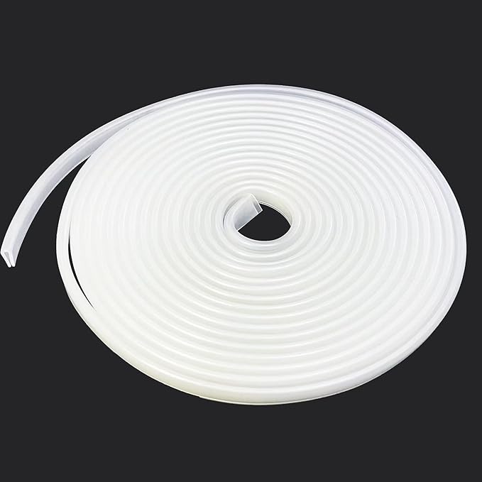 Clear Rubber Edge Trim，U Channel Silicone Rubber Edge Trim, 1/16" Slot, Fit for 0-3/32", White Color, Edge Protector for Car Doors, Sheet Metal Parts
