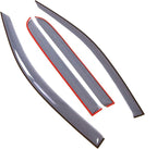 Car Window Rain Guard | Outside Mount Visors Auto Side Window Deflectors | Windows Visor Rain Shields Compatible with 2013-2016 GMC Canyon Crew Cab | 4 Pcs Set, LGWV2-784-2 / LGWV2-786, Light Tinted