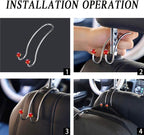 Auto Hooks Bling Car Hangers Organizer Seat Headrest Hooks Strong and Durable Backseat Hanger Storage Universal for SUV Truck Vehicle 2 Pack (Red)