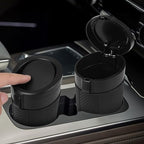 Car Trash Can Bin with Lid - 2 Packs Mini Car Garbage Can Cup Holder-Black Small Leakproof Vehicle Trash Garbage Can Bin-Automotive Car Organizers and Storage for Back Seat SUV Truck Accessories