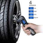 Digital Tire Pressure Gauge 150 PSI – 5-in-1 Emergency Tool for Cars, Trucks & Bikes – Includes Seatbelt Cutter, Window Breaker, LED Flashlight & Red Safety Light - 2 Pack