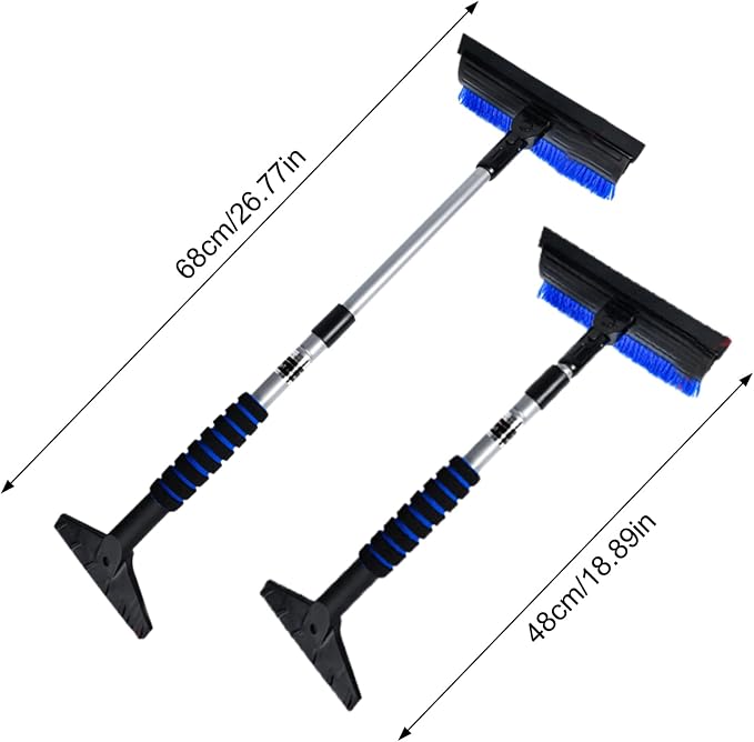 Ice Scraper Snow Brush, 3 in 1 Car Snow Brush and Ice Scraper, Ergonomic Foam Grip, Durable Ice Scraper for Snow Removal, Cars, Trucks