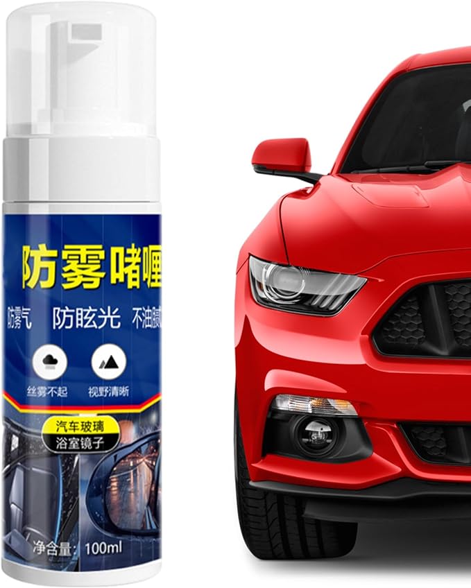 Anti Fog Spray for Car Windshield 100ml Solution Fogging Improves Driving | Waterproof Defogger Spray for Car Windshield Window Rearview Mirror Bathroom Mirror Goggles