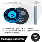 2PCS LED Car Cup Holder Lights, Light up Car Coasters for Cup Holders 7 Color-Changing Light Up Cup Holder Insert Coasters, Waterproof Car Accessories for Teens, Car Gifts for Men & Women