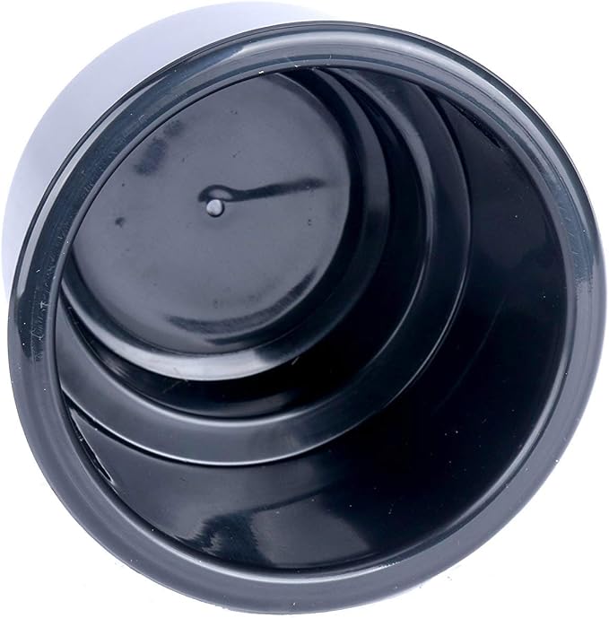 (Set of 5) Amarine-Made Black Recessed Drop in Plastic Cup Drink Can Holder with Drain for Boat Car Marine Rv - Black