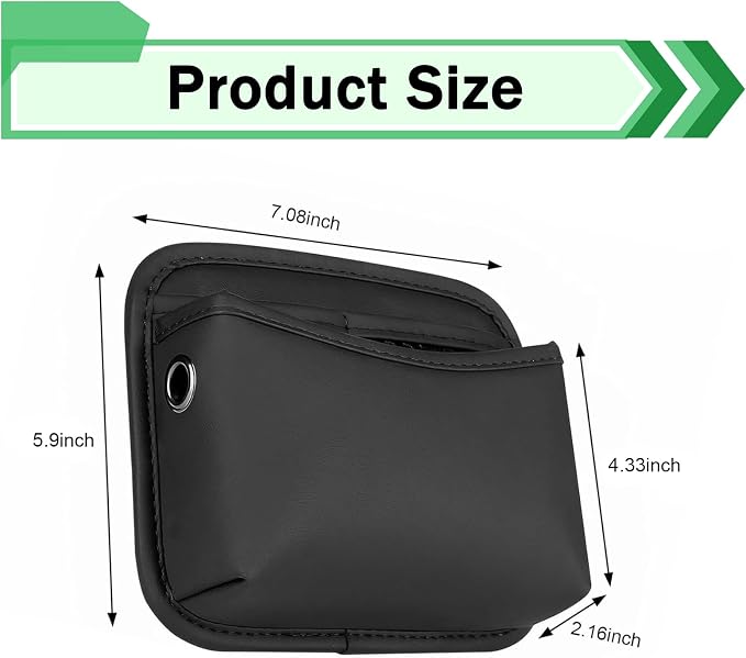 Car Organizer, Car Door Trash Can, Multi-pocket Organizer for Cards Mobile Phones Sunglasses, Portable Multi-position Installation Parts (Black)