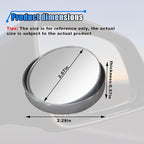 4PCS Car Blind Spot Mirror, 360° Wide Angle Convex Mirrors with Adjustable Frame, 2" Round Rear View Mirror, Adhesive HD Glass Side Mirror for Most Cars Trucks SUVs (Silver)