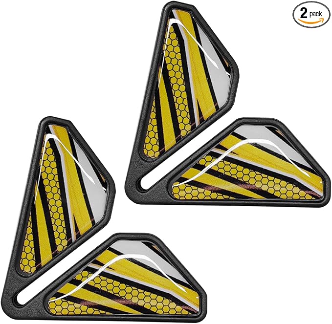 Craedli 2PCS Sport Style Car Door Edge Protector, Anti-Collision Automotive Door Corner Guards, Universal Self-Adhesive Vehicle Exterior Decoration Accessories for Car, Truck, SUV (Yellow)